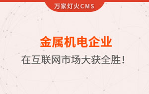 金屬機電企業在互聯網市場大獲全勝！
